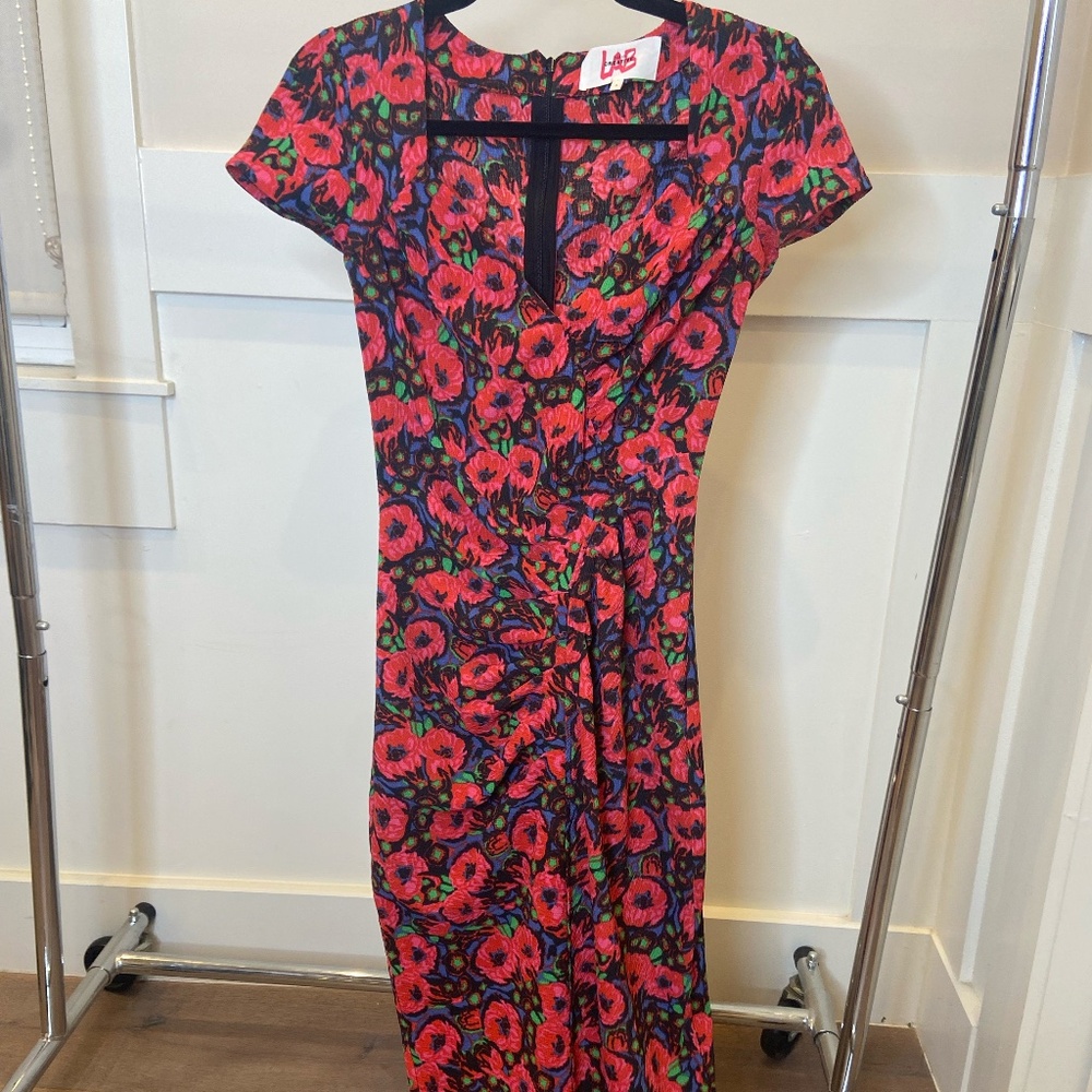 BA&SH Diane Floral Print Dress